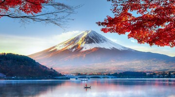 fuji mountain in autumn v2